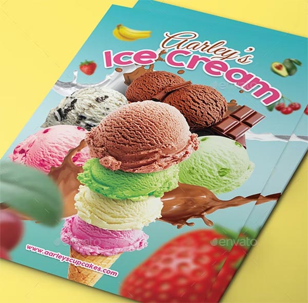 Ice Cream Menu Flyer Restaurant Design Ice Cream Menu Flyer Restaurant Design