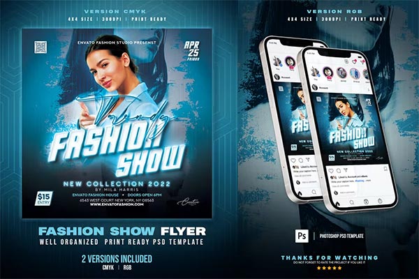 Fashion Show Editable PSD Flyer