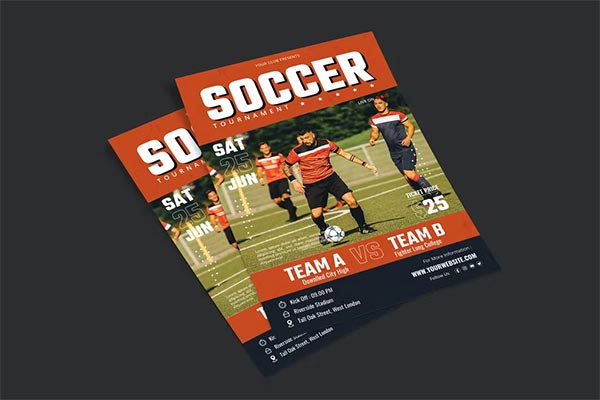 Soccer Edit PSD Flyer Design