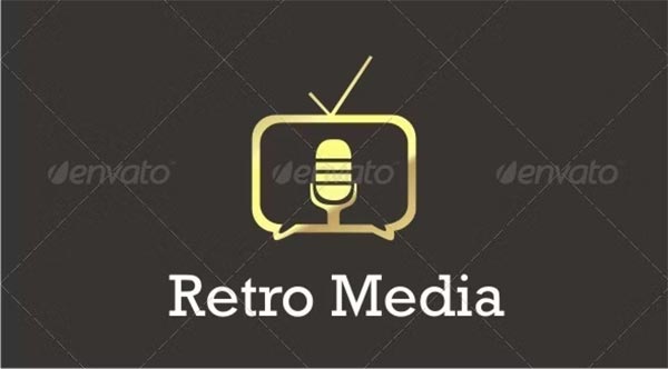 Retro Online Broadcast Logo Template