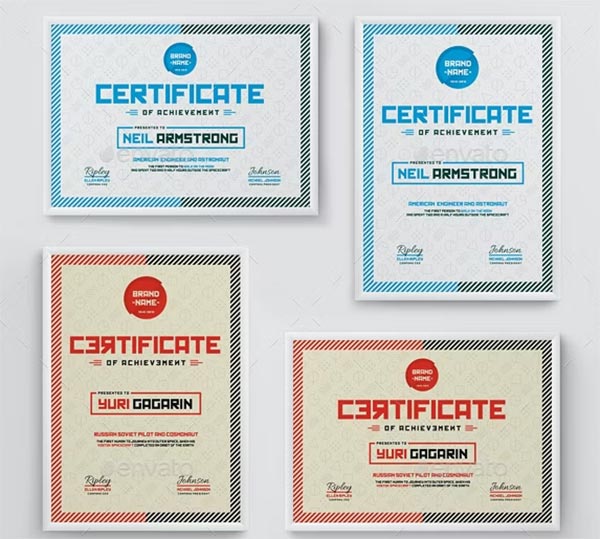 Modern Certificate Of Achievement Template