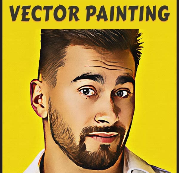 Vector Painting PSD,  JPG, RAW Action