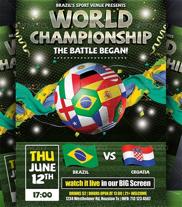 World Soccer Championship Flyers