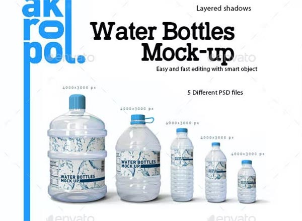 Water Bottles Mock-up