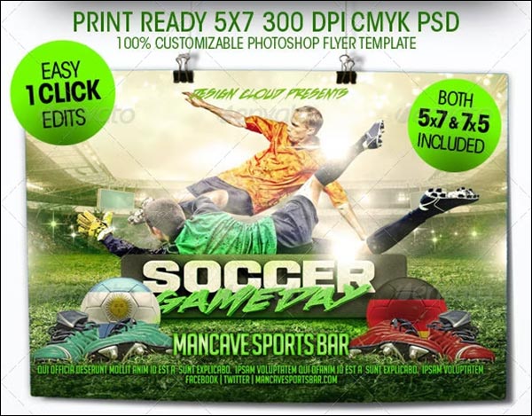 Soccer Game Day Flyer Template