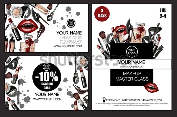 Makeup Artist Vector Business Card Design
