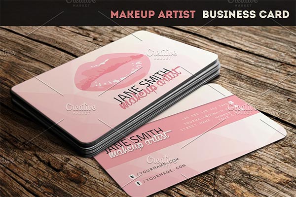 Makeup Artist Business Card Template PSD