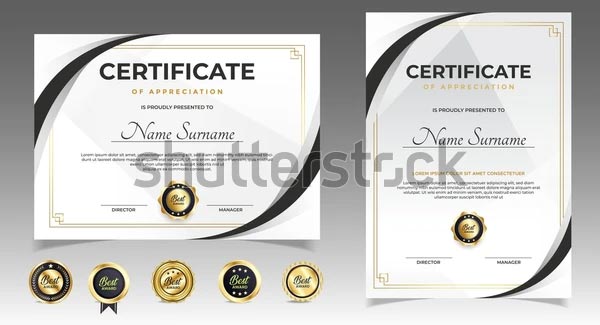 Appreciation Border Clean Certificate Template