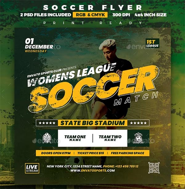 Soccer Event Flyer Template