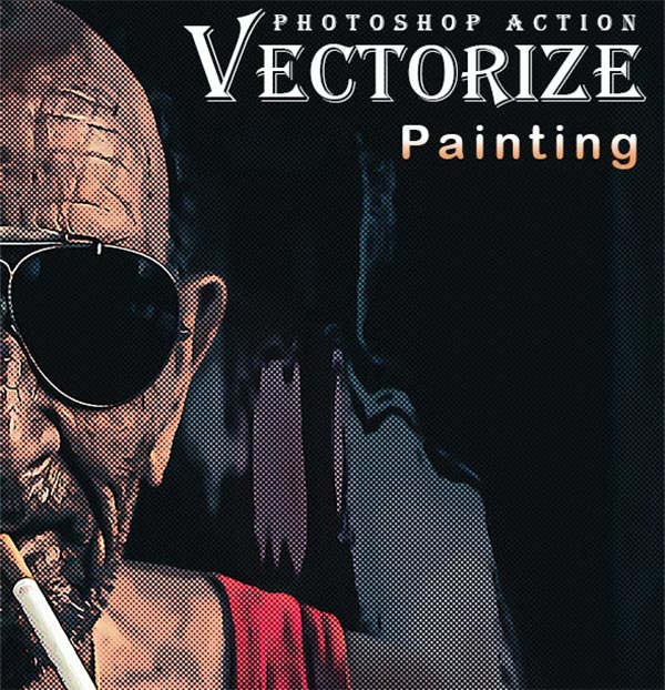 Vectorize Painting Photoshop Action