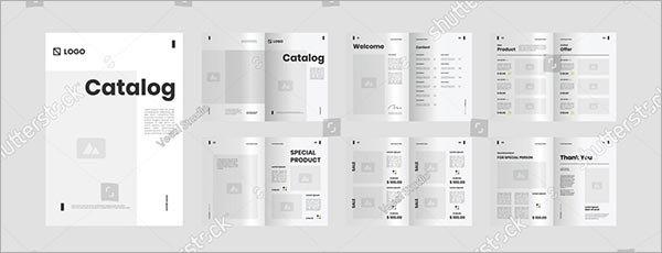 Modern Minimalist Catalog Design Template