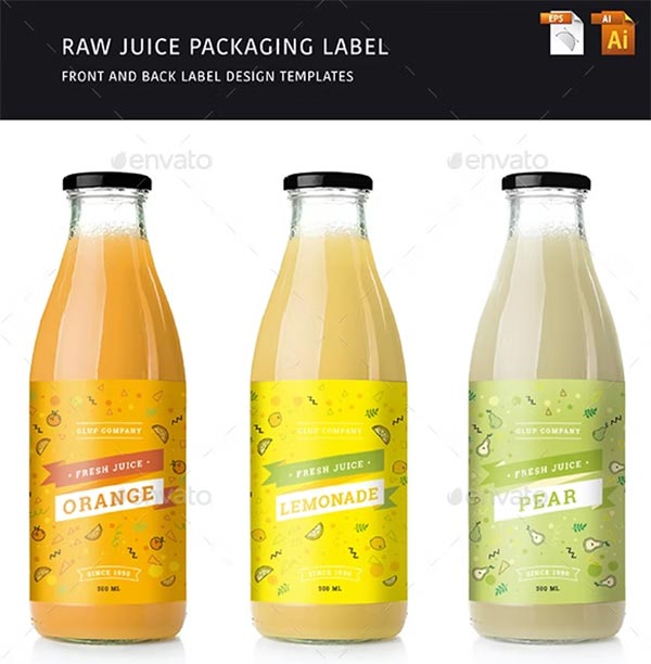 Raw Juice Label Template