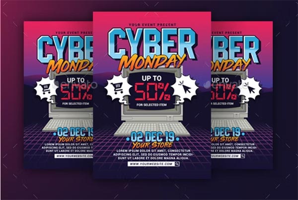 Cyber Monday Event Photoshop Flyer