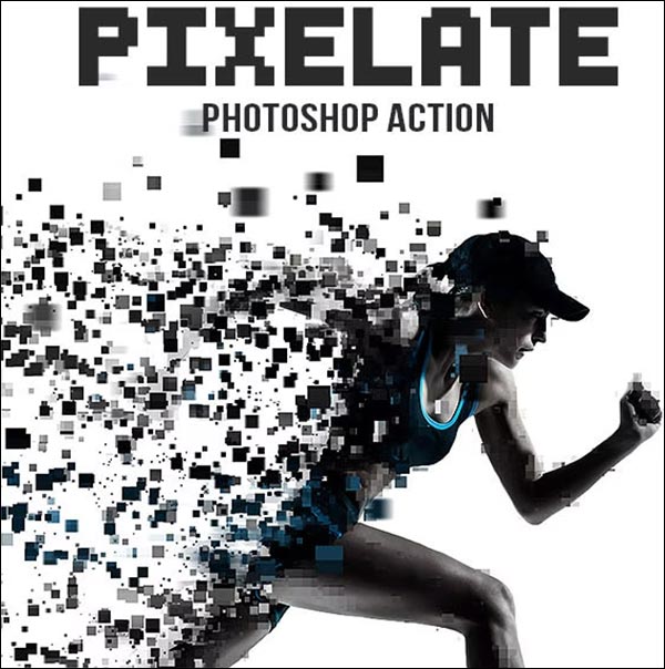 Pixelate Photoshop Action Design