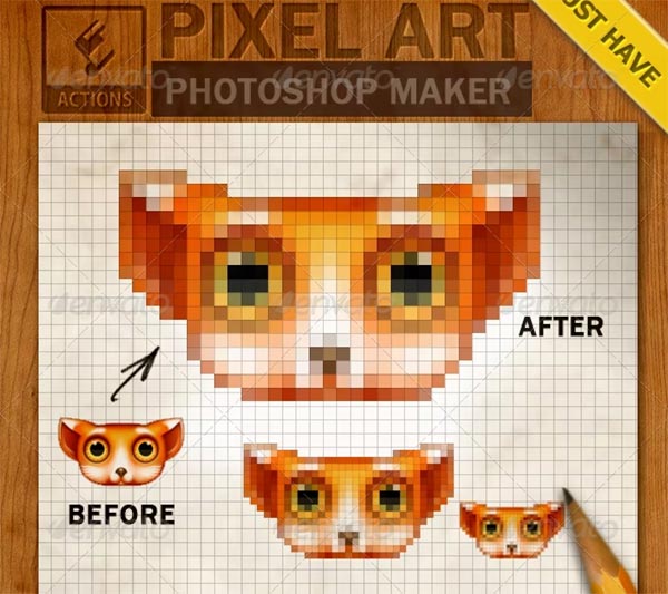 Pixel Art Creator Photoshop Action