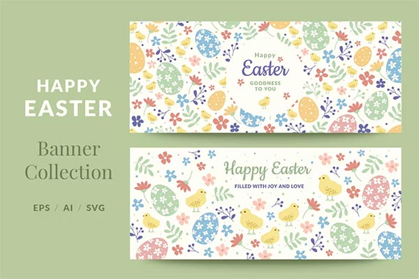 Easter Banner Collection Templates