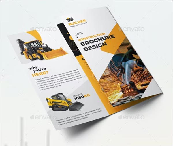 Construction Trifold Print Brochure Template