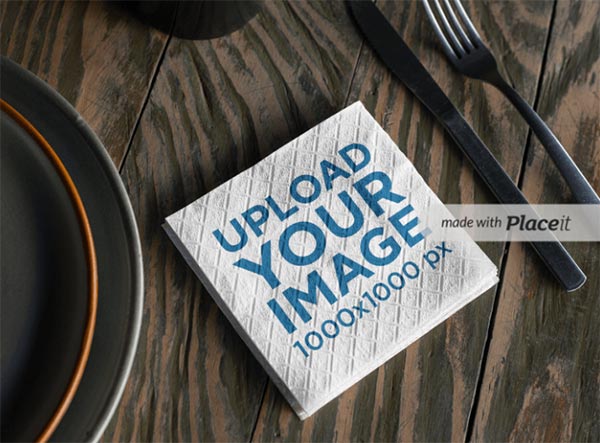 Napkin Mockup PSD Design