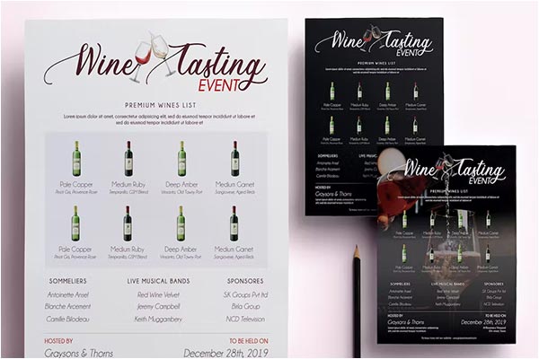Wine Tasting Flyer & Poster Template