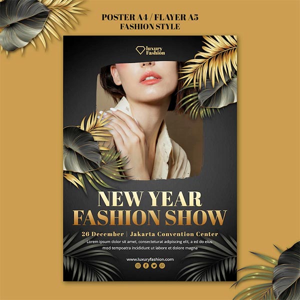 Free New Year Fashion Show Flyer Template