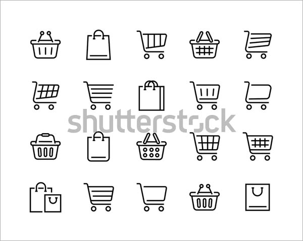 Shopping Cart Vector Icons Template