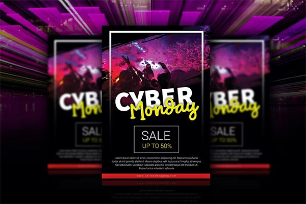 Cyber Monday Flyer Design PSD