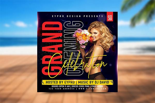 Grand Opening Event Flyer Poster Template