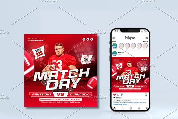 American Football Matchday Flyer