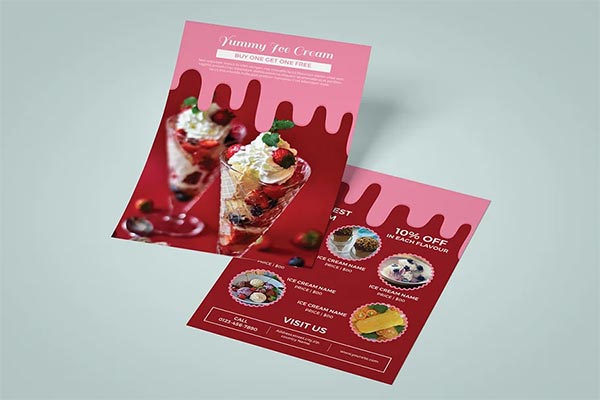 Ice Cream Commercial Flyer Template