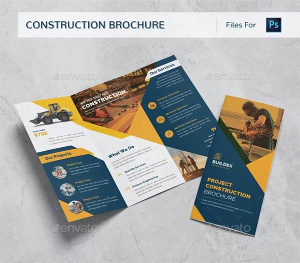 Construction Trifold Photoshop Brochure