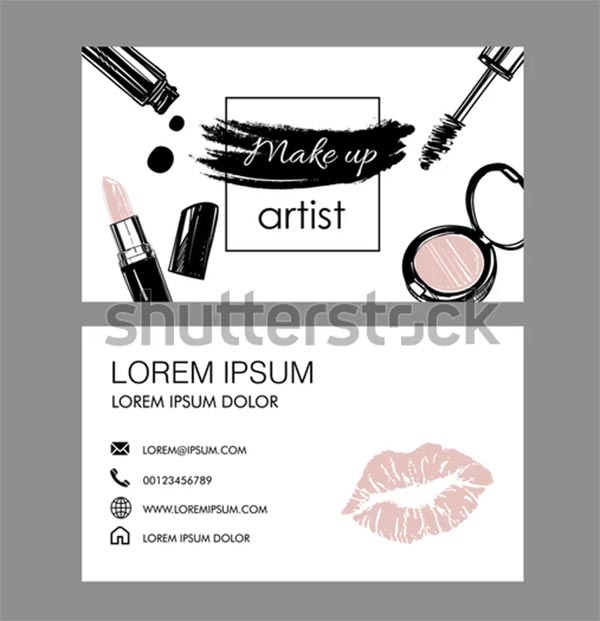Makeup Artist Vector Business Card