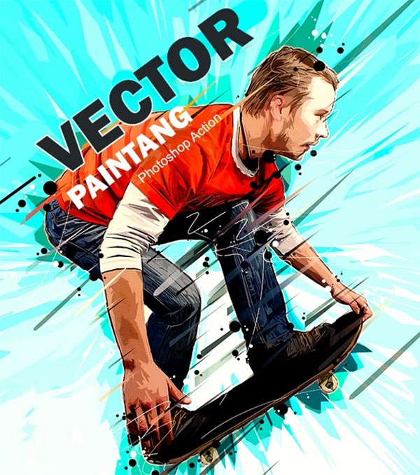 Vector Painting ABR, ATN, Photoshop Action