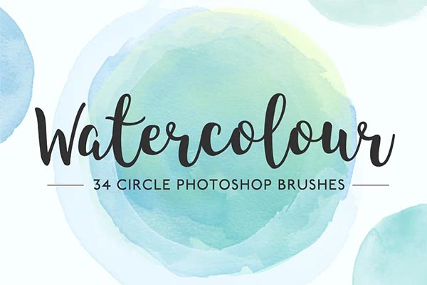 Watercolor Circle Photoshop Brushes