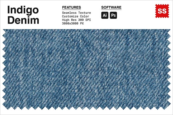 Indigo Denim Texture Pattern Template