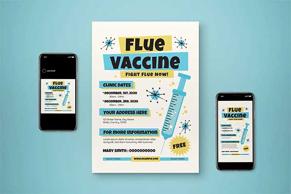 Flu Vaccine Flyer Set