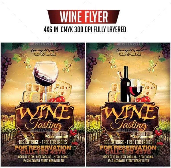 Wine Flyer Designs
