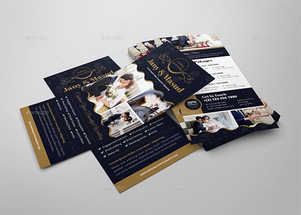 Wedding Photography Rack Card Design Template