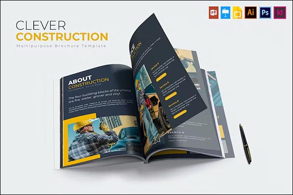 Clever Construction Brochure Template