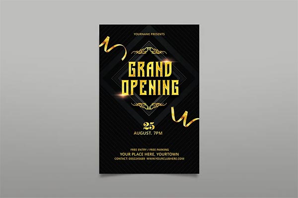 Grand Opening Editable Flyer Template
