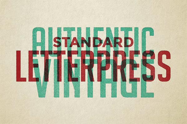 Vintage Letterpress Texture Template