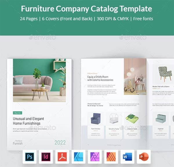 Furniture Company Product Catalog Template