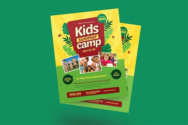 Kids Summer Camp PSD Flyer