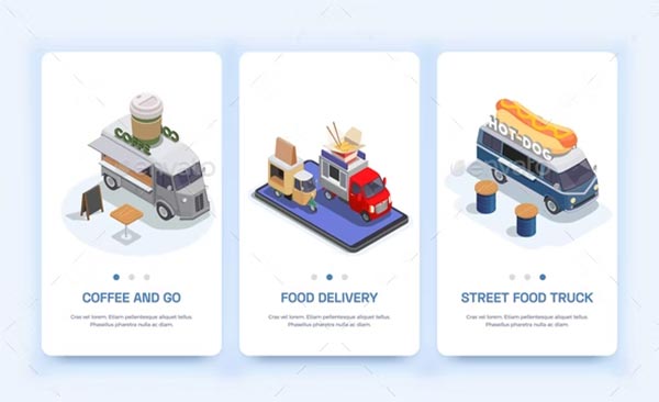 Food Delivery Trucks Banners