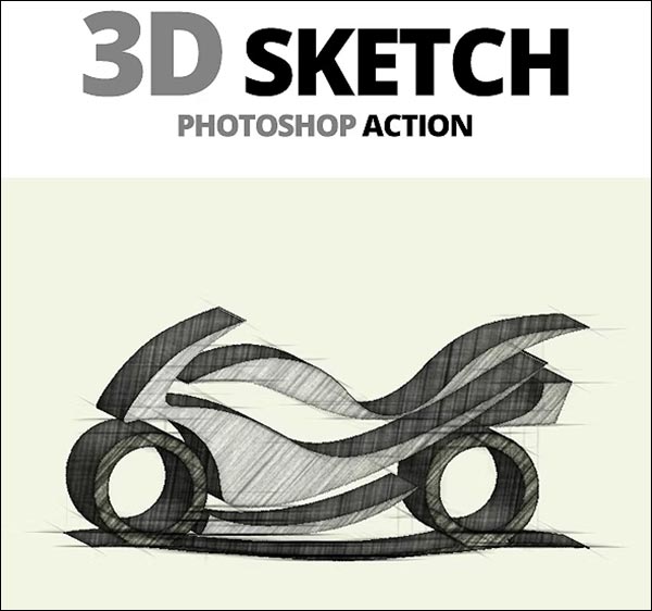 3D Sketch Photoshop Action