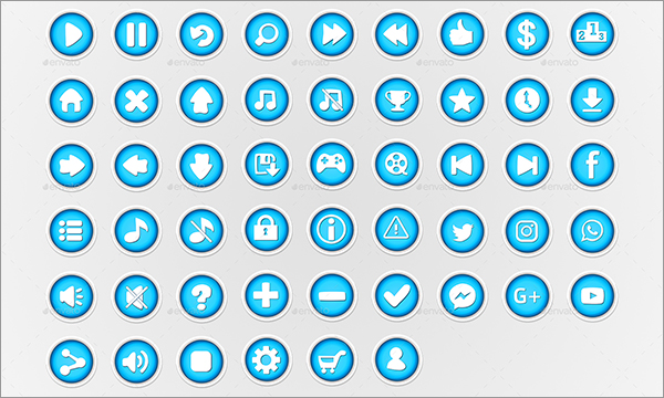 Buttons for Games and Apps Templates 