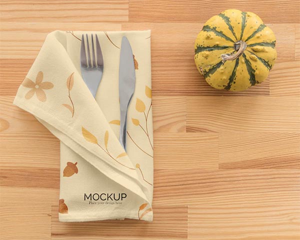 Free Napkin Mockup PSD Template