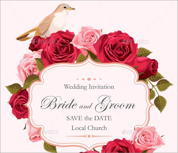 Vintage Bridal Wedding Invitation