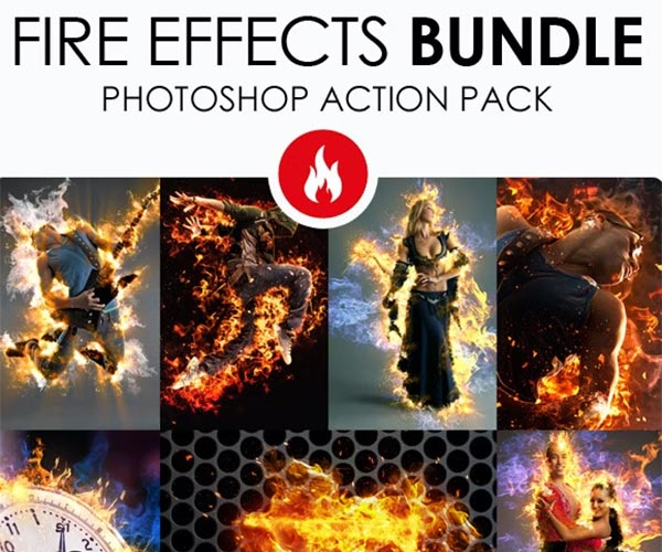 Fire Photoshop Actions Bundle