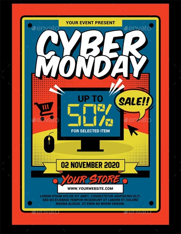 Cyber Monday Event CMYK Flyer