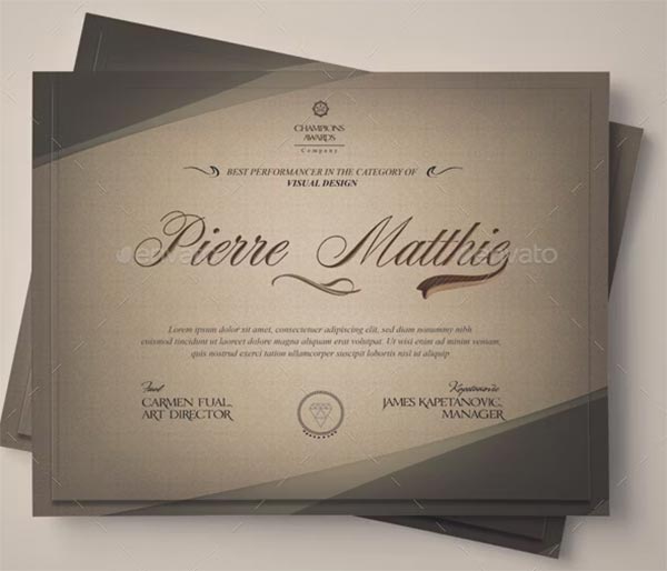 Multipurpose Modern Certificate Designs
